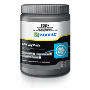 Zodiac spa exoshock product container on a white background