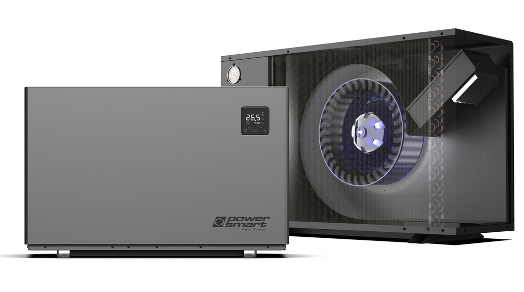 Computer case with power supply unit on a white background