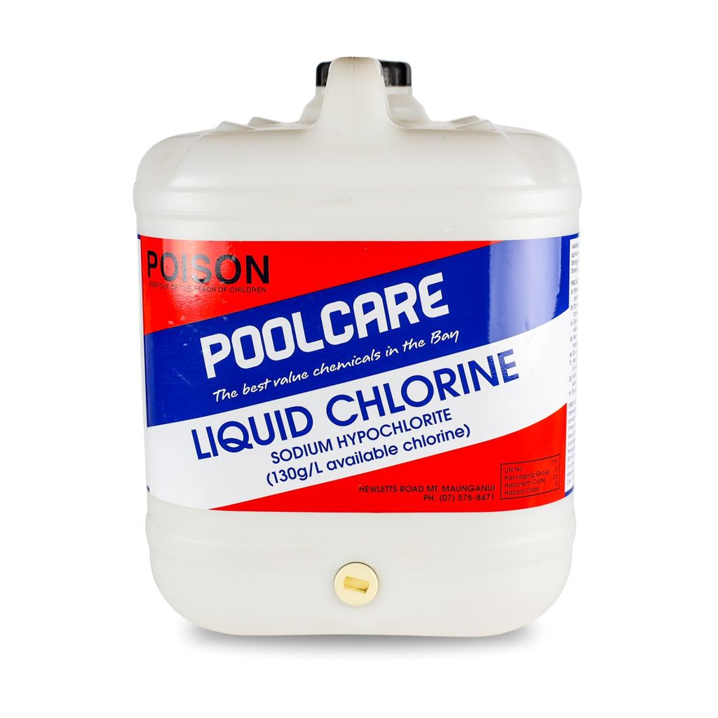 Pool Chemicals - Liquid Chlorine 20L Hypo.